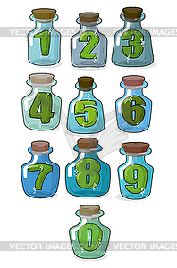 Цифры в ретро-лаборатории для бутылки - изображение в векторе / векторный клипарт