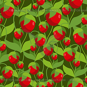 Sweet Strawberry seamless pattern. Background of - vector clip art