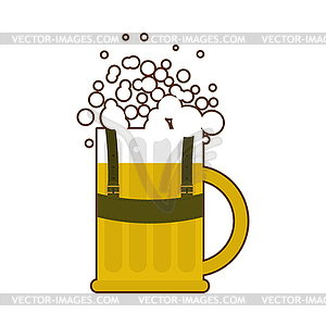 Bierkrug In Der Traditionellen Bayerischen Landestracht Stock Vektor Clipart