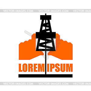Добыча нефти логотип. нефтяной промышленности знак. логотип - клипарт в векторе