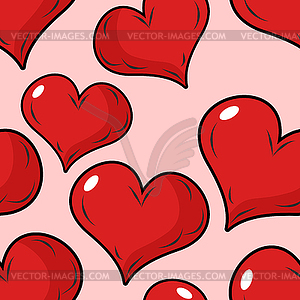 Love seamless pattern for Valentines day. Backgroun - vector image