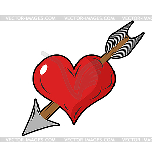 Heart and arrow. Symbol of love. Design element - vector clip art