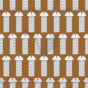 Bolts seamless pattern. Iron Fasteners background. - vector image