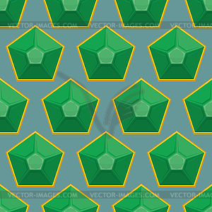 Emerald seamless pattern. background of green gems - color vector clipart