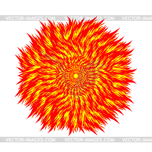 Fireball. Circle of flame. illustra - vector clipart