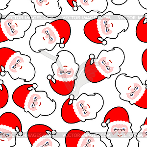 Sanat Claus seamless pattern. Christmas - vector clipart