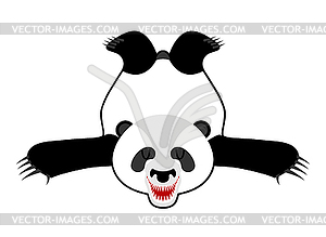 Bearskin panda. Chinese bear skin. Hunter trophy . - stock vector clipart