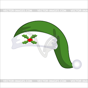 Green hat Irish Santa (Daddy of Christmas). Santa - vector clipart