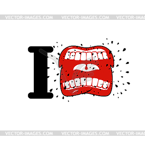 I hate template. shout symbol of hatred. - vector clipart