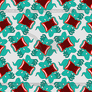 Ghost seamless pattern. Terrible howling wraith - vector image