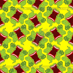 Spooky seamless pattern. Terrible howling wraith - vector EPS clipart