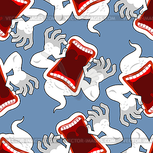 Ghost seamless pattern. Terrible howling wraith - royalty-free vector image