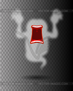 Scary ghost. Phasing transparent monster with an - vector clipart