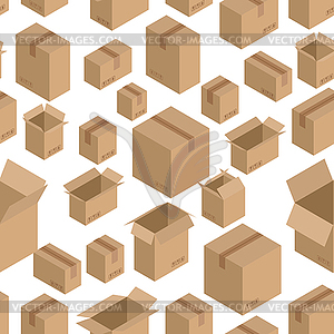 Картонная коробка бесшовные модели. упаковочная бумага - векторный клипарт Royalty-Free