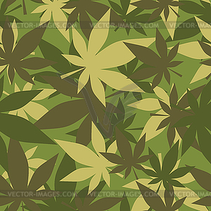 Военные текстуры марихуаны. Солдаты камуфляж - рисунок в векторном формате
