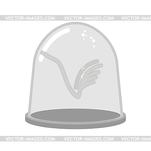 Glass bell. Laboratory flask. Bank for research. - vector clipart