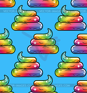 Shit Unicorn background. Magic turd ornament. - vector clipart