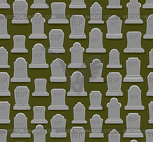 RIP seamless pattern. Old gravestone ornament. - vector image