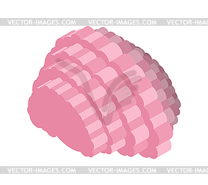 Brain isometric . Central organ of nervous system - vector EPS clipart