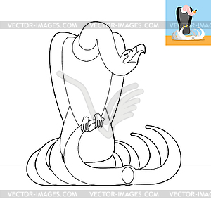 Vulture Coloring book. Grief and skeletal remains i - vector image