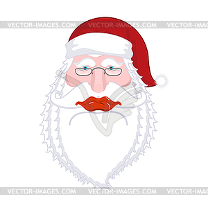 Santa Claus portrait. Christmas Grandpa with white - vector EPS clipart