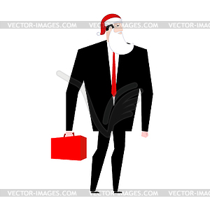 Boss Santa Claus False beard and red cap. - vector image