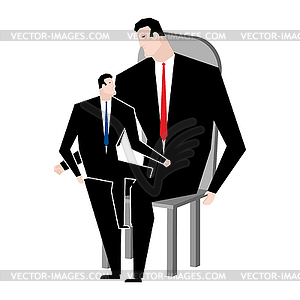 Businessmen and son. Business relatives. family - vector clipart