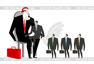 Boss Santa Claus False beard and red cap. - vector clipart