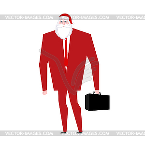 Boss Santa Claus False beard and red cap. - vector image