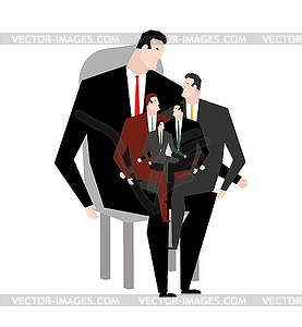 Office relatives. Corporate kinsfolk. Business - royalty-free vector image