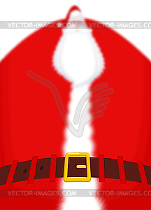 Santa Claus Blurred torso and belt in focus. Huge - vector clipart