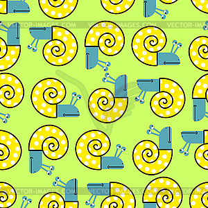 Улитка бесшовные модели. фон с раковинами моллюсков - изображение в векторном формате