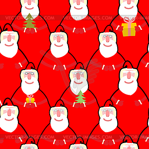 Santa Claus seamless pattern. background for new - vector clipart