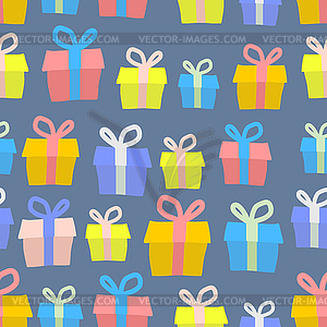 Gifts seamless pattern. background of colored - color vector clipart