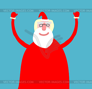 Santa Claus . Merry Christmas grandfather. Xmas - vector clip art