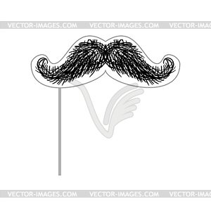 Mustache on stick mask for photographing. - vector EPS clipart