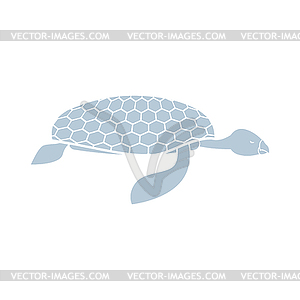 Морская черепаха . Вода рептилии - рисунок в векторном формате