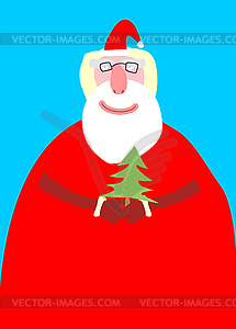 Santa Claus . Merry Christmas grandfather. Xmas - vector image