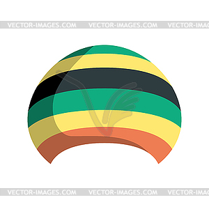 Rastafarian hat . Jamaica cap - vector clipart