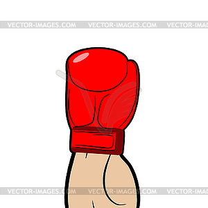 Boxer Hand in glove . Sport - vector image