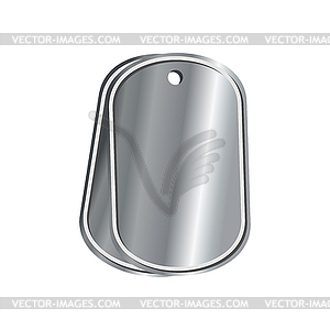 Dog tags military . death medallion. Soldiers - vector clipart