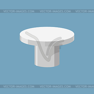 Silver pedestal . Stand for rewarding - vector clipart