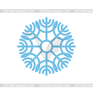 Snowflake . Blue snow - vector clipart