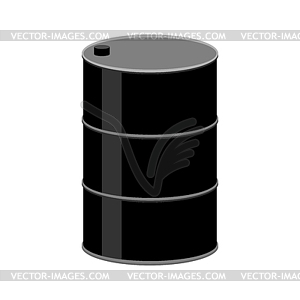 Barrel oil . Black fuel container. i - vector image