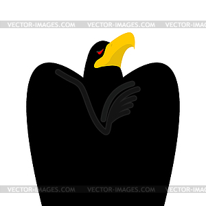 Черный головы орла. Птица орлов лицо - иллюстрация в векторном формате