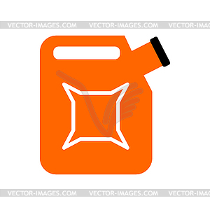 Canister . jerrican of gasoline. Con - vector clipart