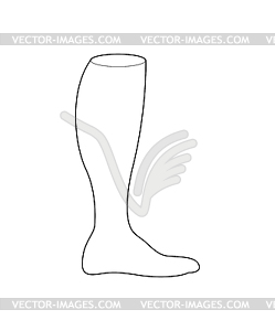 Football socks for design. Sports clothing line - vector clipart