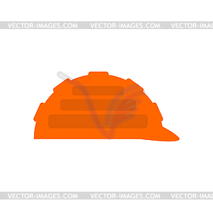 Construction orange helmet . Industrial Accessory - vector clipart