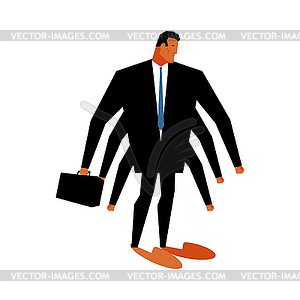 Office plankton . Marine animals in business suit. - vector clipart