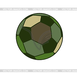 Army sport ball . Green Military balls for games - vector image